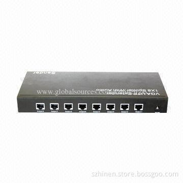 8 x RJ45 VGA UTP Extender with Extension Function, 1,920 x 1,200 Pixels Resolution